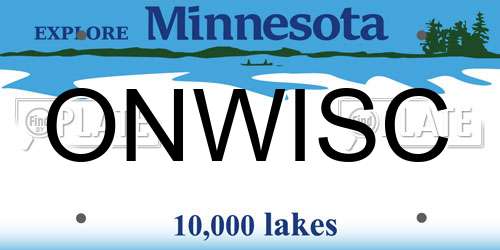 ONWISC Minnesota License Plate