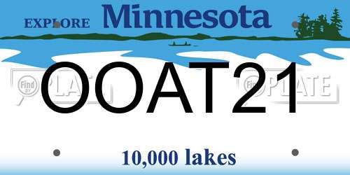 OOAT21 Minnesota License Plate