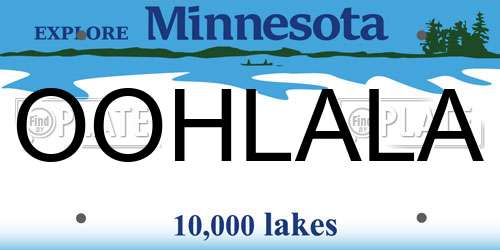 OOHLALA Minnesota License Plate
