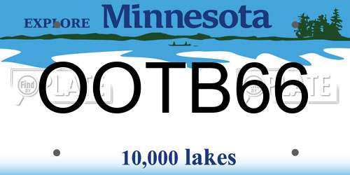 OOTB66 Minnesota License Plate