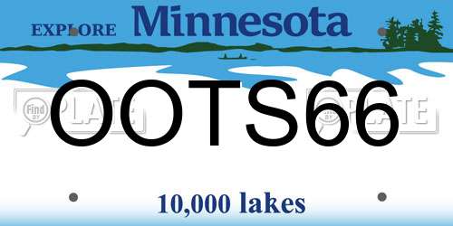 OOTS66 Minnesota License Plate