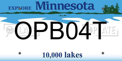 OPB04T Minnesota License Plate
