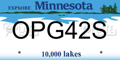 OPG42S Minnesota License Plate