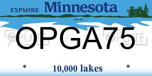 OPGA75 Minnesota License Plate