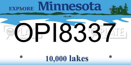 OPI8337 Minnesota License Plate