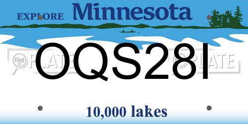 OQS28I Minnesota License Plate