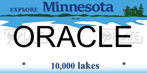ORACLE Minnesota License Plate