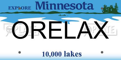 ORELAX Minnesota License Plate