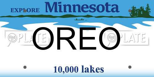 OREO Minnesota License Plate