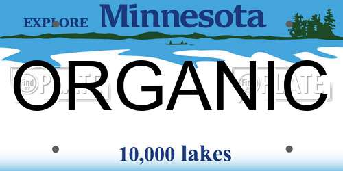 ORGANIC Minnesota License Plate