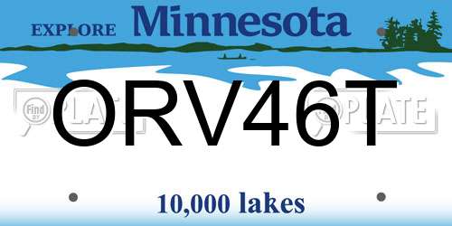 ORV46T Minnesota License Plate
