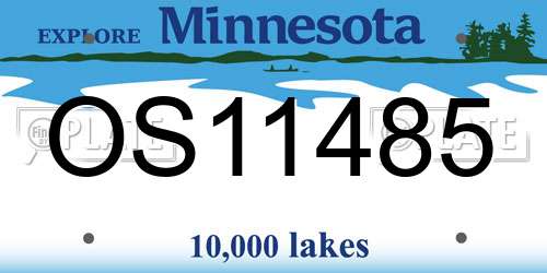 OS11485 Minnesota License Plate