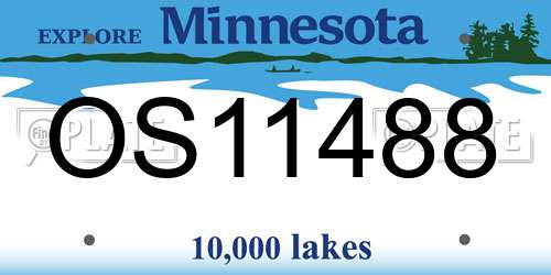 OS11488 Minnesota License Plate
