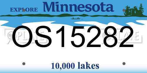 OS15282 Minnesota License Plate