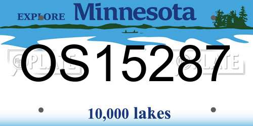 OS15287 Minnesota License Plate
