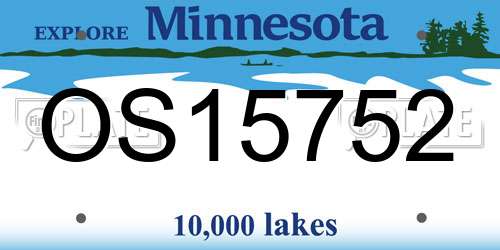 OS15752 Minnesota License Plate