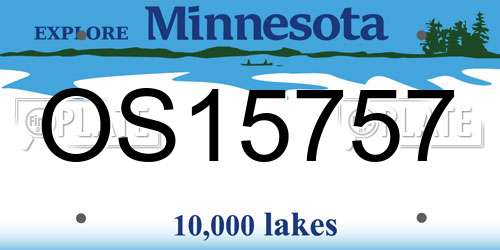 OS15757 Minnesota License Plate