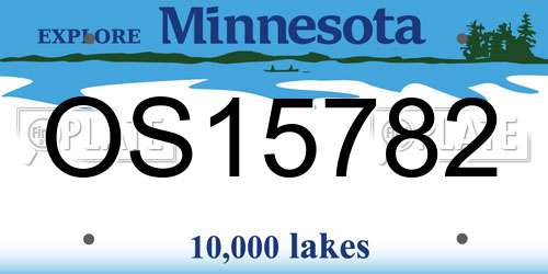 OS15782 Minnesota License Plate