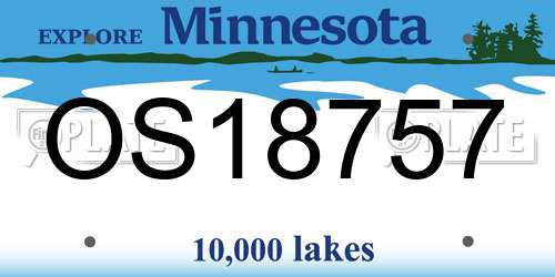 OS18757 Minnesota License Plate