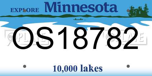 OS18782 Minnesota License Plate