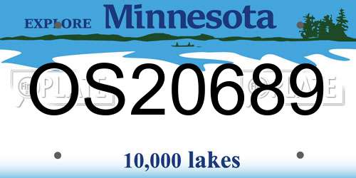 OS20689 Minnesota License Plate