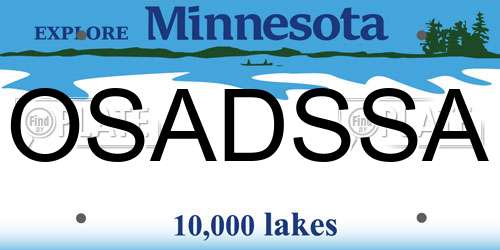 OSADSSA Minnesota License Plate