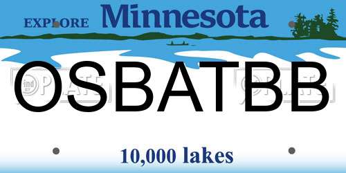 OSBATBB Minnesota License Plate