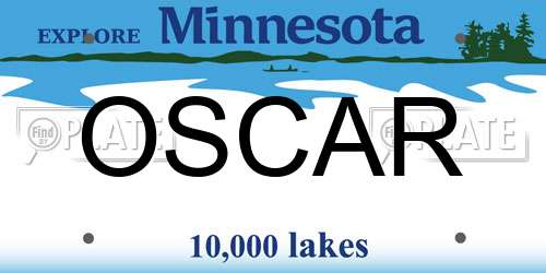 OSCAR Minnesota License Plate