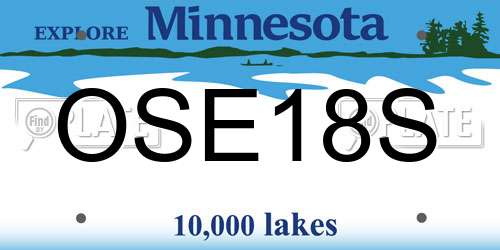 OSE18S Minnesota License Plate