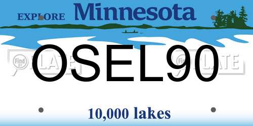 OSEL90 Minnesota License Plate