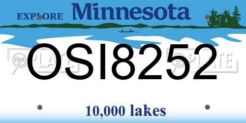 OSI8252 Minnesota License Plate