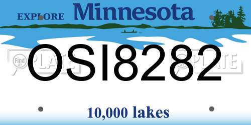 OSI8282 Minnesota License Plate