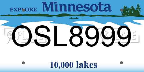 OSL8999 Minnesota License Plate