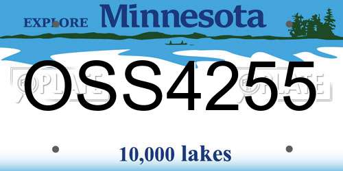 OSS4255 Minnesota License Plate