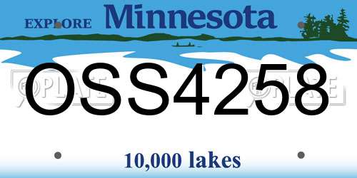OSS4258 Minnesota License Plate