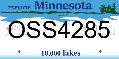 OSS4285 Minnesota License Plate