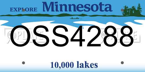 OSS4288 Minnesota License Plate