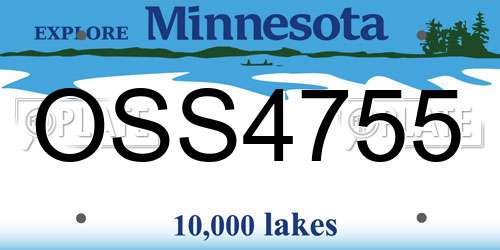 OSS4755 Minnesota License Plate