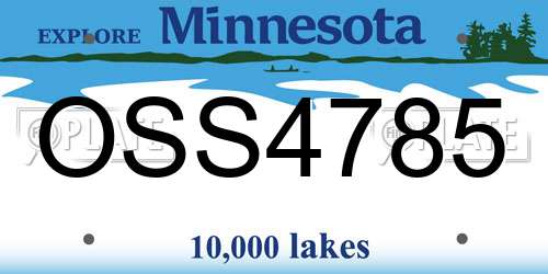 OSS4785 Minnesota License Plate