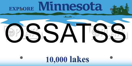 OSSATSS Minnesota License Plate