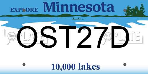 OST27D Minnesota License Plate