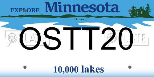 OSTT20 Minnesota License Plate