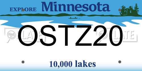 OSTZ20 Minnesota License Plate