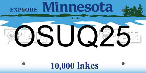 OSUQ25 Minnesota License Plate