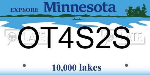 OT4S2S Minnesota License Plate
