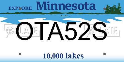 OTA52S Minnesota License Plate