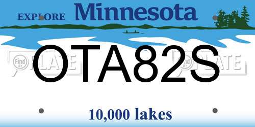 OTA82S Minnesota License Plate