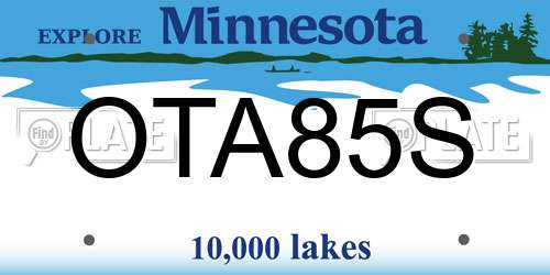 OTA85S Minnesota License Plate