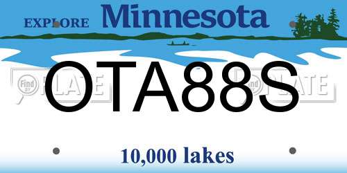 OTA88S Minnesota License Plate