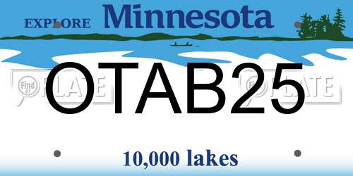 OTAB25 Minnesota License Plate
